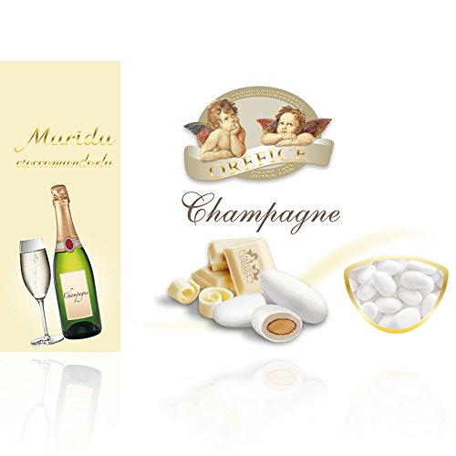 Dragées aromatisées au Champagne aux Amande Recouvert de Chocolat Blanc 500g (90 Unités) Cover