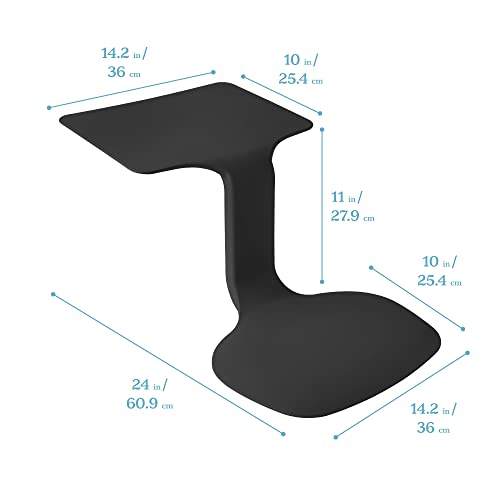 Ecr4Kids The Surf Portable Lap Desk, Flexible Seating, Black, 10-Pack #TOP1