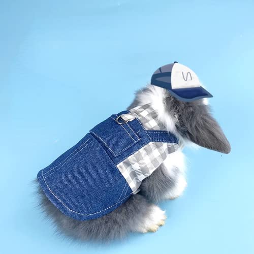 Image of Rabbit Harness and Leash for Walking Escape Proof - Cute Mesh Breathable Bunny Vest Harness Outdoor Camping Hiking Training - Also Suit for Ferret Kittn Puppy Small Animals (Medium)
