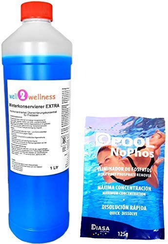 Well2wellness Pool Frost Protection Winter Agent Extra 1,0 L + Antiphosphat Nophos 125g