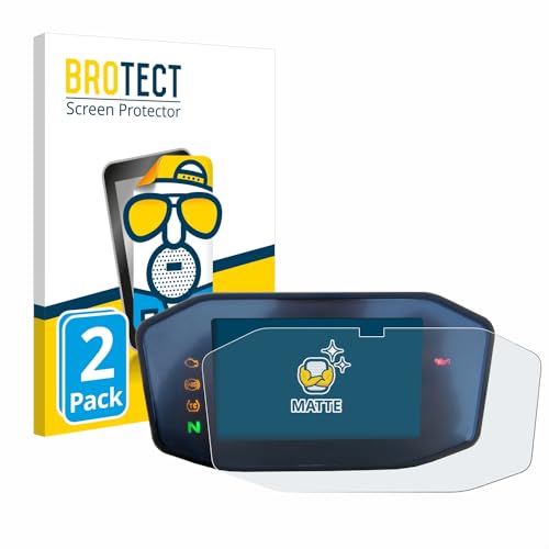 BROTECT Protector Pantalla Anti Reflejos para KTM 690 Duke / 790 Duke / 1290 Super Duke R (2 Unidades) Película Mate Anti Huellas