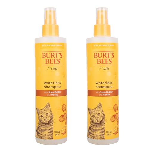 Burt's Bees for Pets Waterless Cat Grooming Spray with Shea Butter and Honey, 99.3% Natural Origin Formulas, Dry Shampoo, Kitten Supplies, 10oz