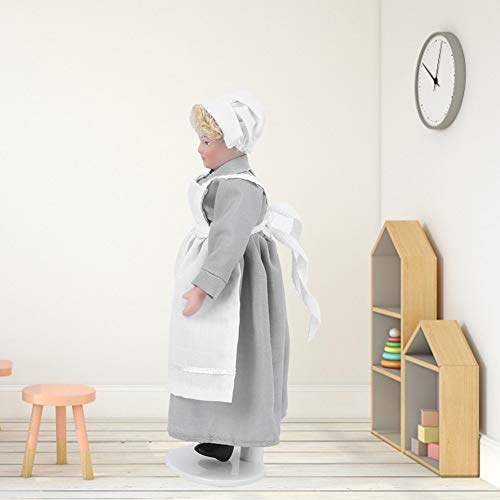 Porzellan-Puppenhaus, viktorianischer Servant, Keramikspielzeug für kleine Menschen, mit beweglichen Gelenken, 15,2 cm… – Bild 8