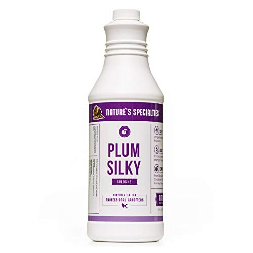 Image of Nature's Specialties Plum Silky Dog Cologne for Pets, Natural Choice for Professional Groomers, Ready to Use Perfume, Finishing Spray, Made in USA, 32 oz