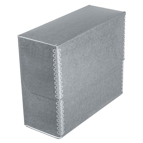 Lineco Archival Document Storage Box, Gray, 15.5' x 12.5' x 5'