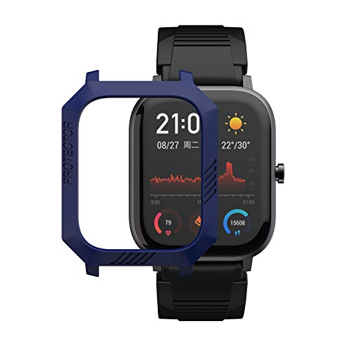 Image of SIKAI CASE SIKAI Bumper Case Cover for Amazfit GTS Anti-Scratch Lightweight Shockproof Screen Protector for Huami Amazfit GTS Smart Watch (Midnight Blue)