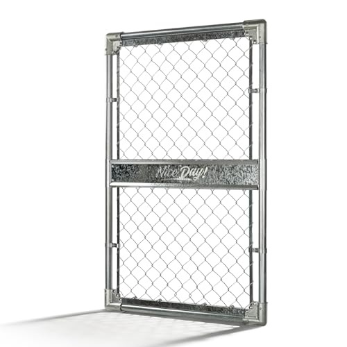 EPCEE Puerta galvanizada para valla de eslabones de cadena (36 x 48 pulgadas)