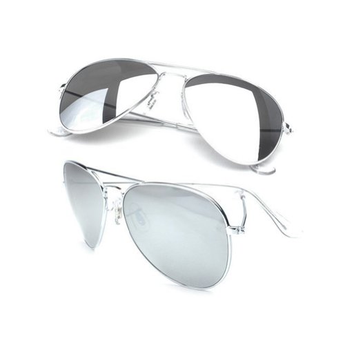 Aviator Sunglasses with Mirrored Lenses