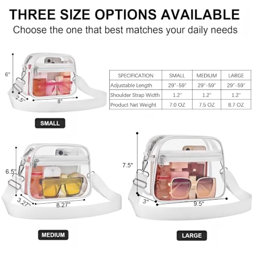 Image of USPECLARE Clear Bag for Stadium Events Clear Sports Fan Handbags Purses