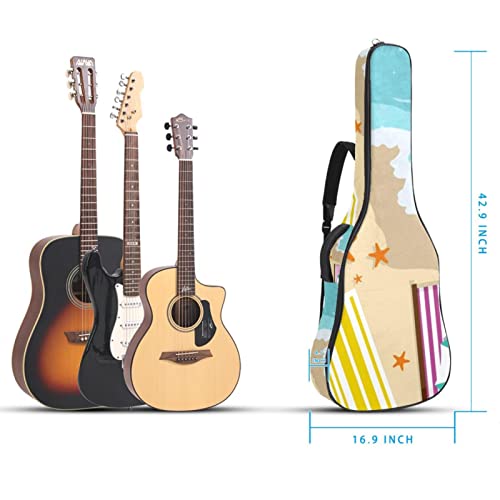 Housse étanche pour guitare acoustique avec double bandoulière et poche Motif petite abeille, Multicolore 03., 42.9×16… - Les Beatles, Paul McCartney, John Lennon, RIngo Starr, George Harrison Housse étanche pour guitare acoustique avec double bandoulière et poche Motif petite abeille, Multicolore 03., 42.9x16… – Image 6