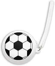 Soccer Coin Purse Silicone Wallet Round Carrying Pouch for Earphone Small Change Purse Wallets Soccer Coin Pouch Storage Bag White Waterproof Travel Bag Sports Party Favor Bags for Boys Girls