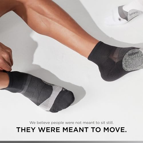 Feetures Elite Light Cushion Quarter Solid - Sport Sock with Targeted Compression - New Black, M (1 Pair) by Feetures - Image 2