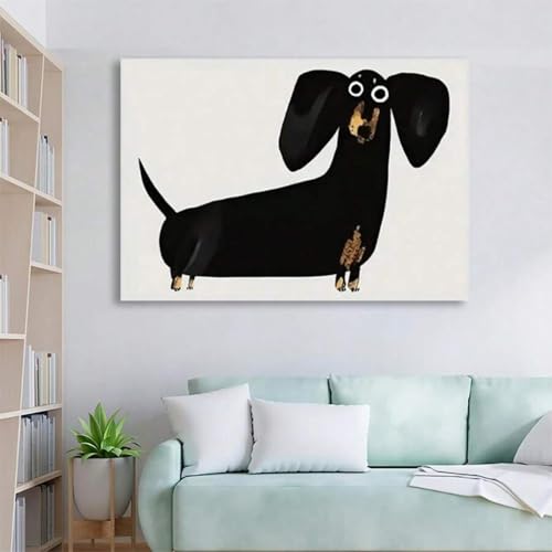 Impression d'art teckel 70x100 cm de style minimaliste pour salon moderne - 3
