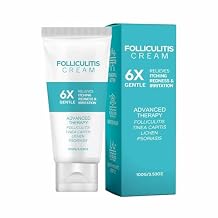 Folliculitis Cream 3.53oz 100g Cooling Herbal Formula for Scalp, Face & Body Helps Soothe Itchy Skin, Redness & Bumps Fast Absorbing Daily Skin Care