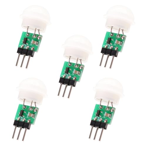 AM312 Módulo Sensor de Infrarrojos Humano en Miniatura RUIZHI 5 pièces AM312 Sensores piroeléctricos DC 2.7V - 12V para proyectos de sensores