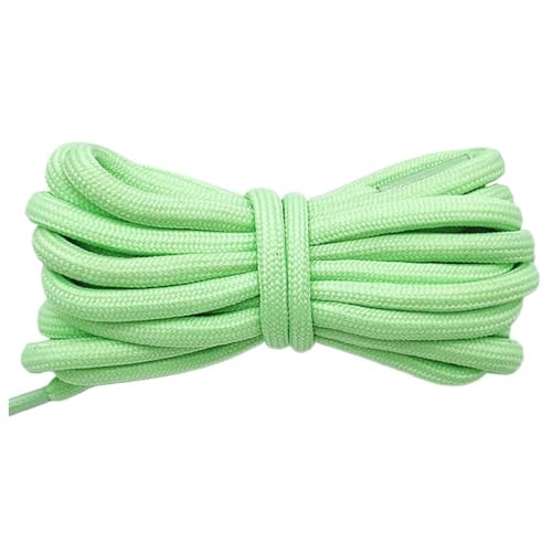 XIANMY Cordones redondos de 5 mm, cordones de repuesto para zapatos atléticos para tenis, zapatos casuales de lona, botas, 140 cm, verde claro, 140