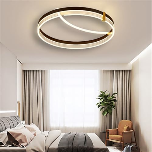 Plafonnier LED dimmable rond blanc avec télécommande pour éclairage moderne du salon