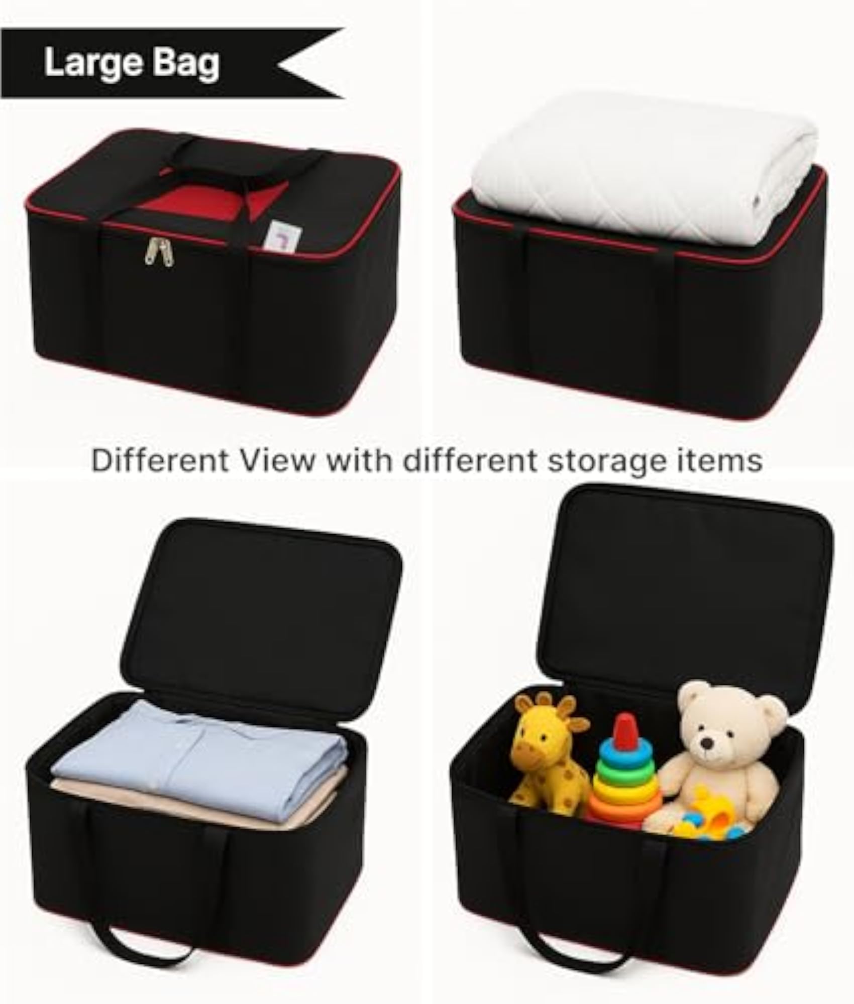 Foldable Underbed Storage Bags for Blanket & Saree, Pack of 2