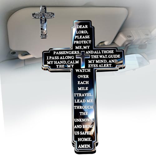 Cross Sun Visor Clip, Black
