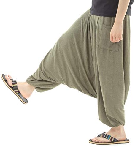 （10:30時点） [沖縄技研] サルエルパンツ アラジンパンツ タイパンツ メンズ レディース ユニセックス (とろとろカーキ)