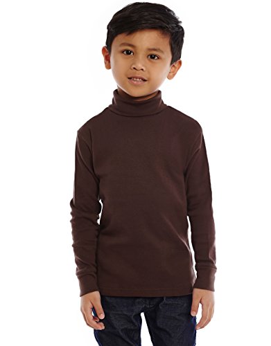 Image of Leveret Girls Boys & Toddler Solid Turtleneck 100% Cotton Kids Shirt (2 Toddler-14 Years) Variety of Colors