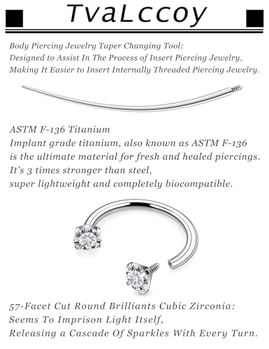 F136 Titanium 20/18/16g 8/10mm Horseshoe Septum Nose Lip Rings Piercings Cartilage Helix Daith Earrings Jewelry for Women Men4