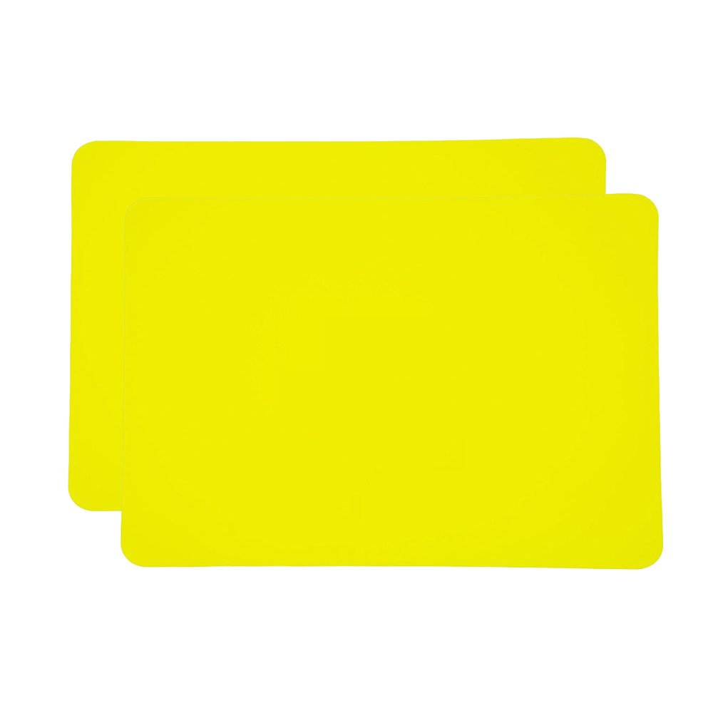 Jingu Yellow 40X30cm Silicone Placemats For Kids, Non Stick Heat Resistant Tablemat, Kitchen Dining Table Mats Place Mat (, 2)