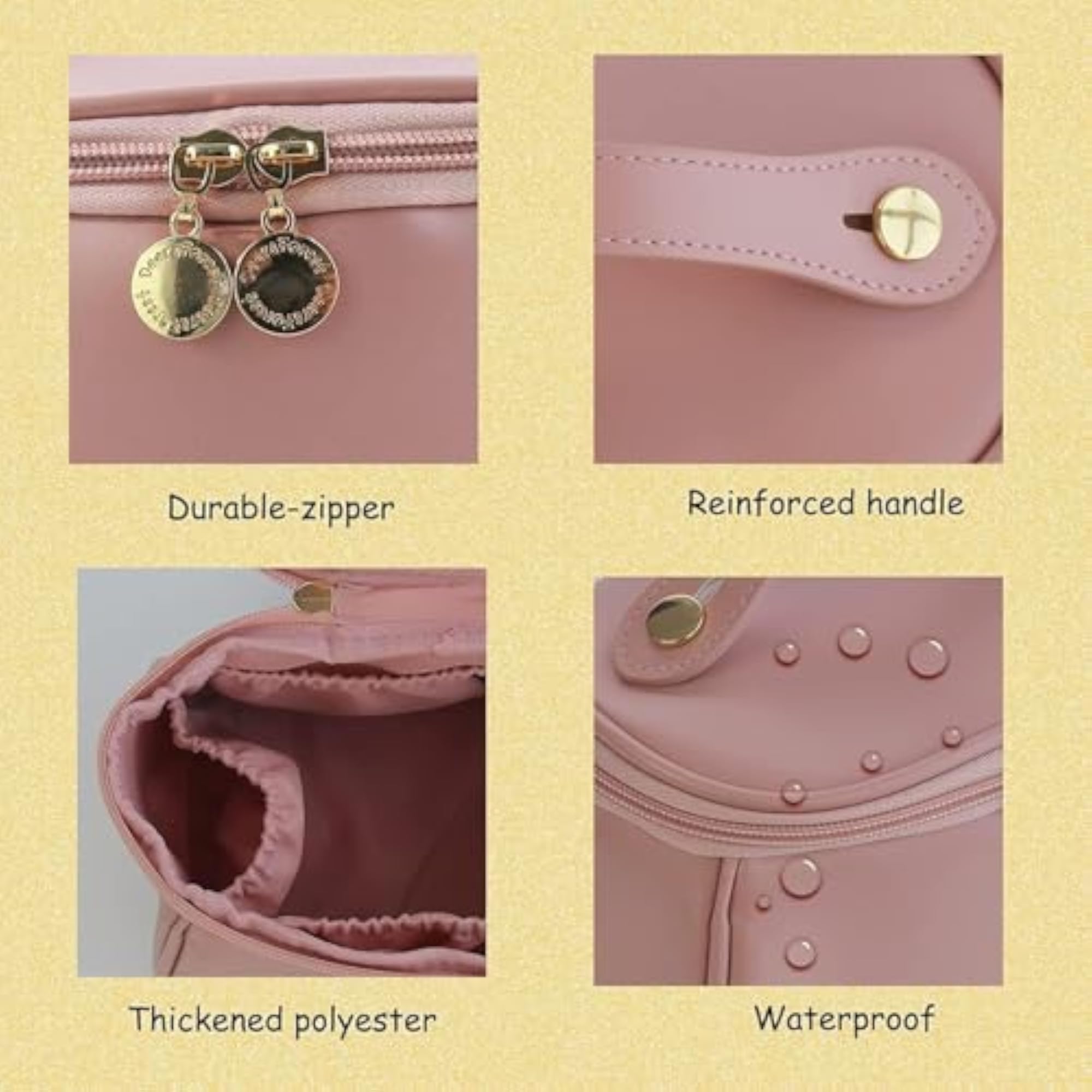 Portable Waterproof Toiletries Storage Makeup Bag with Handle