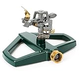 STYDDI Pulsating Impact Sprinkler with Metal Base, Heavy Duty Adjustable Circular Zinc Pulsator...