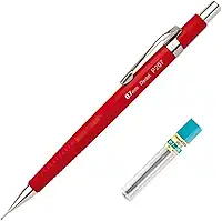Lapiseira Pentel Sharp P200 0.7Mm Vermelho Vivo + Grafites, Pentel, Sm/P207-Frm, Vermelho Vivo