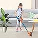 Qizfun 3-in-1 Kids Vacuum That Really Works, Toddler Toy Vacuum Cleaning Set for Children Aged 3+, Includes Working Suction for Realistic Play (Orange/Blue)