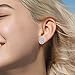Sterling Silver Snowflake Earrings Studs Charms White Gold Plated Hypoallergenic Fashion CZ Stud Jewelry Birthday Gift for Women (Purple)