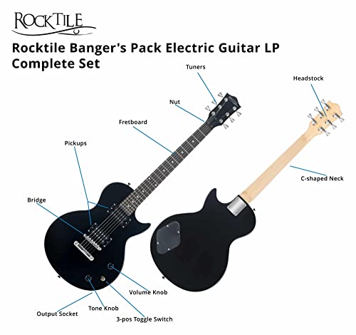 Rocktile Banger’s Pack Guitare electrique style LP – Ensemble de Guitare électrique Single Cut – Kit avec Ampli de 25 W… - Les Beatles, Paul McCartney, John Lennon, RIngo Starr, George Harrison Rocktile Banger's Pack Guitare electrique style LP - Ensemble de Guitare électrique Single Cut - Kit avec Ampli de 25 W… – Image 5