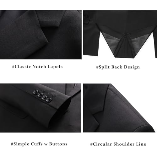 Mens Suit 3 Piece Set Double Breasted Tuxedo Suit Set Slim Fit Blazer Jacket Vest Pants Set2