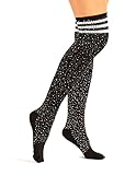 Over Knee Socks Women's Sparkle Rhinestone Stocking Long Casual Socks glitter High Boot Socks Black