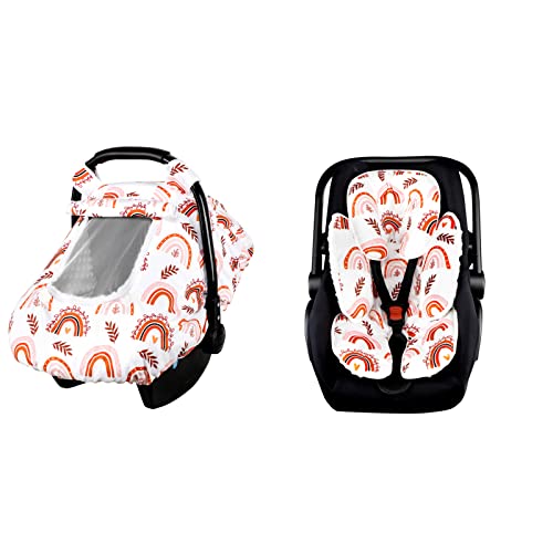 Pea Pod Baby Car Seat Cover And 2-In-1 Head Support Extra Soft Breathable Baby Car Seat Cushion For Strollers, Swings, And Bouncers #TOP16