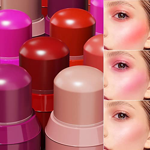 Cream Blush Stick,MEITREND 3-In-1 Cheek Blush & Lip Tint & Eyeshadow Buildable Lightweight Long-Wear Versatile Blusher For Cheeks Make Up Women Gift Natural Look(03) - Image 6