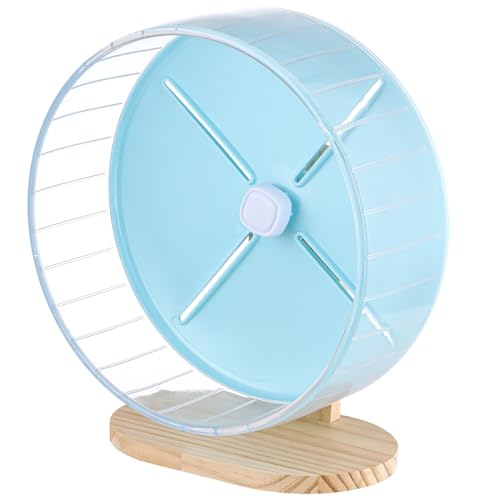 Roda de hamster, roda de corrida silenciosa para hamster de 26 cm com suporte, roda de exercícios de