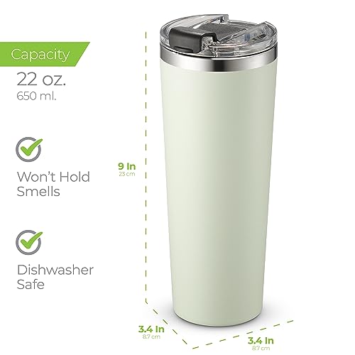 Image of SIPX Triple-Insulated Tumblers - 22oz. Premium Modern Tumbler With Lid, insulated Cup Keeps Hot For 6 Hours, Stainless Steel Tumbler Made Of Sustainable Material, Coffee Travel Mug For Home & Office