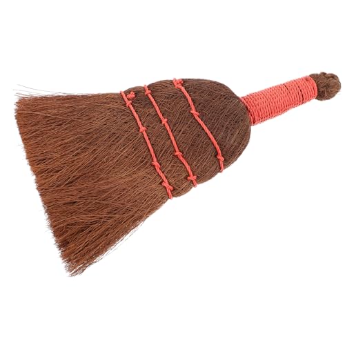 BEBEMOKO Brown Brush Cleaning Brush Short Handle Broom Broom Wedding Broom Natural Broom Vietnamese Broom Bed Broom Small Whisk Broom Sweeping Hand Broom Tea Broom Asian Broom Coir