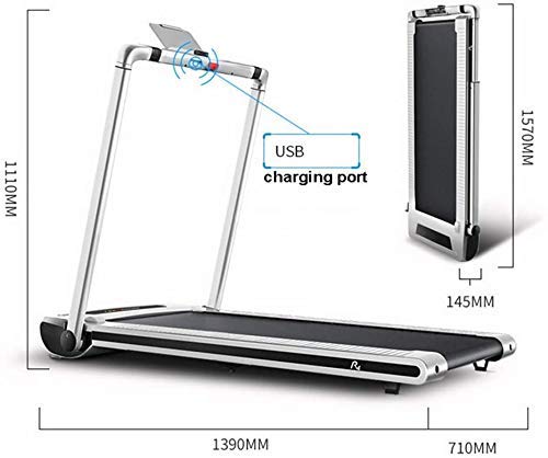 Image of Ultra Slim Treadmill Mini Treadmill, Multifunction Household Treadmill, Ultra-Quiet Running Fitness Training Equipment Load 120Kg