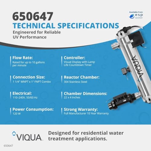 Sistema UV Viqua PRO10 para tratamiento de agua 10 GPM miniatura 3