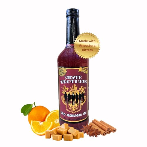 Meyer Brothers Old Fashioned Cocktail Mix | Makes 50 Cocktails | Premium Drink Mixer for Whiskey & Bourbon | Large 750mL (25.4 fl oz)