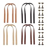 8Pcs 4 Colors:You will receive 8pcs(4 pairs) PU leather purse handle strap in 4 different colors, including brown, black,Red and beige.Multiple colors are available for you to choose from, which can meet your daily matching and replacement needs. Wit...