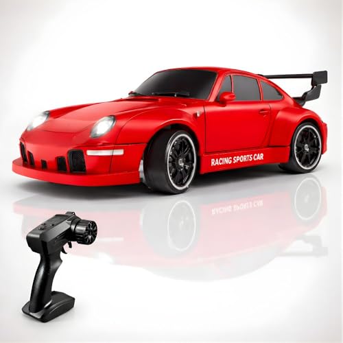 Image of Remote Control Drift 1:16 Racing Car for Kids with Front & Rear Lights | 3 Control Modes | Cool Drift Action | Auto Frequency Machine, Multiple Colors Toy Car, for Kids
