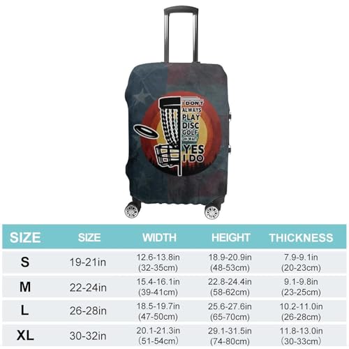 American Flag Disc Golf Travel Suitcase Protector Luggage Cover Protective Washable Anti-scratch Baggage Cover2