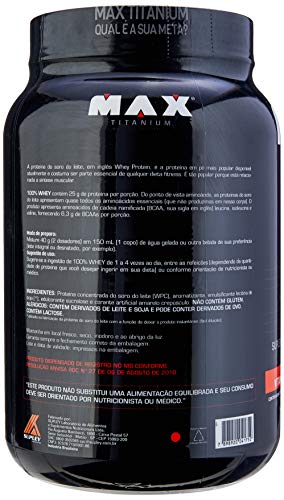 100% Whey Protein - 900g Vitamina de Frutas - Max Titanium, Max Titanium
