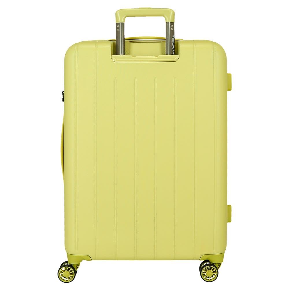 MOVOM Wood, Maleta de Cabina, Equipaje, Interior con Dos Compartimentos, Fabricada en ABS Material Resistente y Ligero, 4 Ruedas giratoriasCierre de combinación Lateral, De Joumma Bags