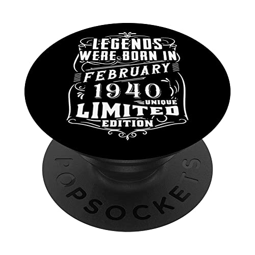 Cumpleaños Febrero 1940 Edición Limitada Regalo February PopSockets PopGrip Intercambiable