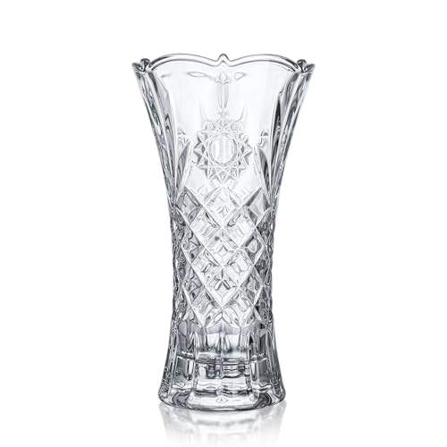 kanpura 11.2'' Clear Tall Crystal Vase Glass Vases for Flower Thi...